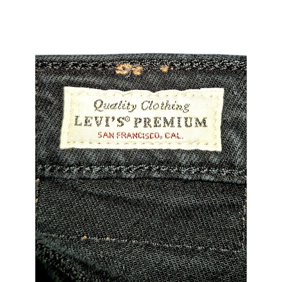 Levi's Premium Ribcage Straight Ankle Jeans Womens 18W Black Button Fly - Picture 5 of 8
